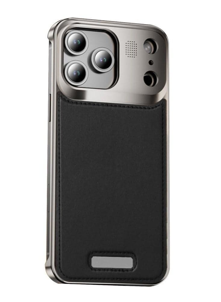 Metal Case For IPhone 17 Pro Max, Heat Dissipation Magnetic Leather Case, Aromatherapy Frameless Shockproof Cover