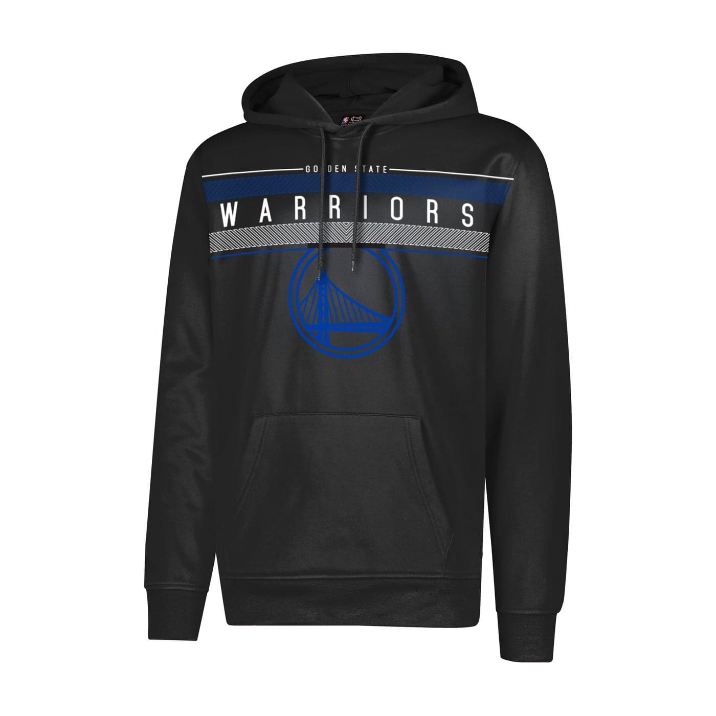 Ultra Game NBA Official Mens Super Soft Midtown Hoodie Pullover Sweatshirt Unisex Golden State Warriors Black Large