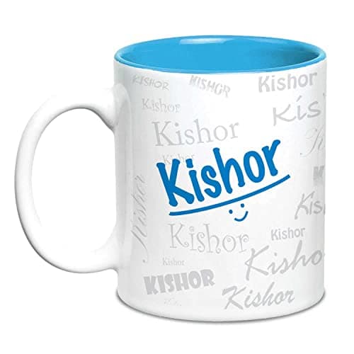 Hot Muggs Me Graffiti Mug - Kishor Personalised Name Ceramic, 315ml, 1 Unit