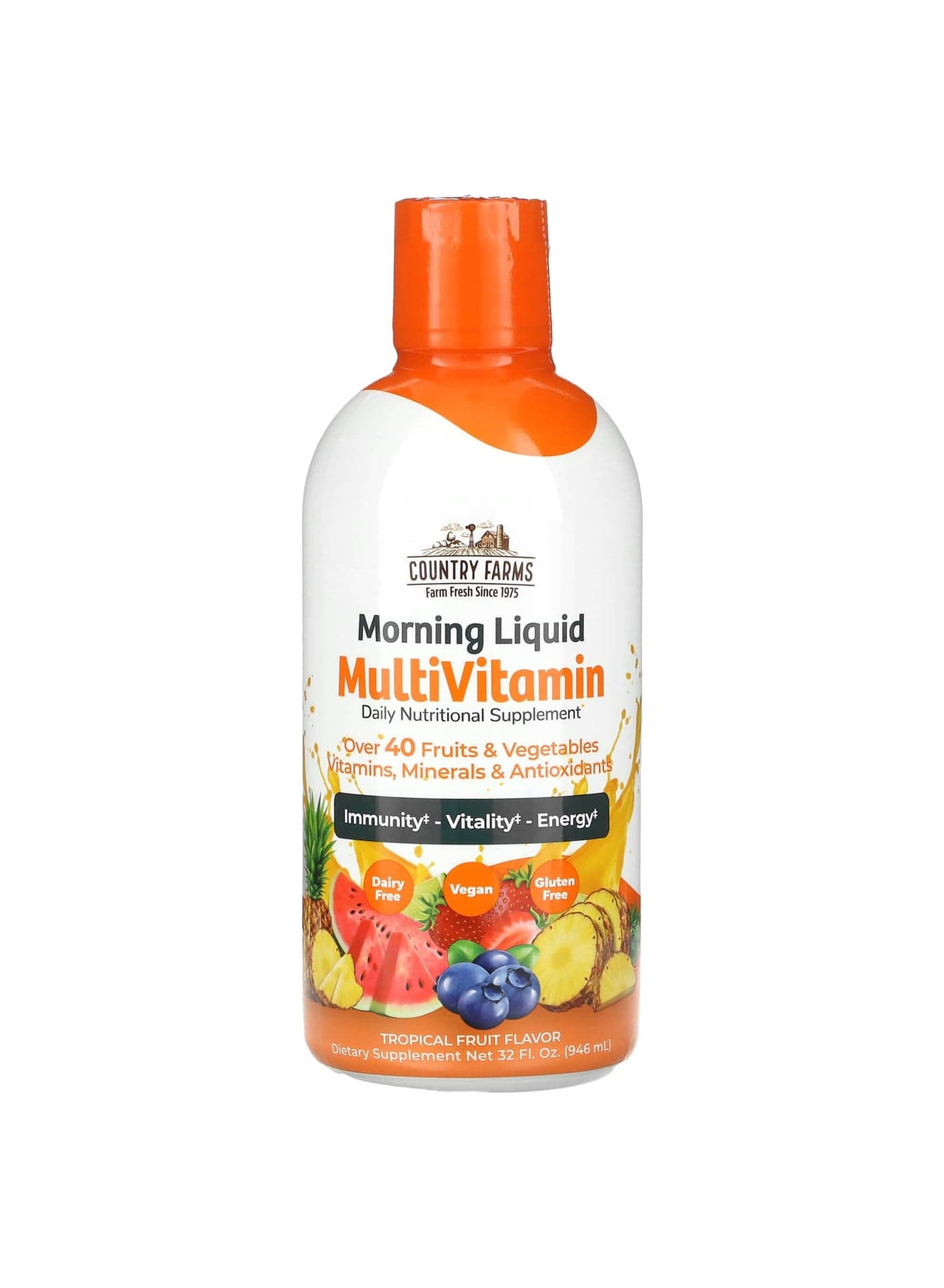 Morning Liquid Multivitamin, Tropical Fruit, 32 fl oz (946 ml)