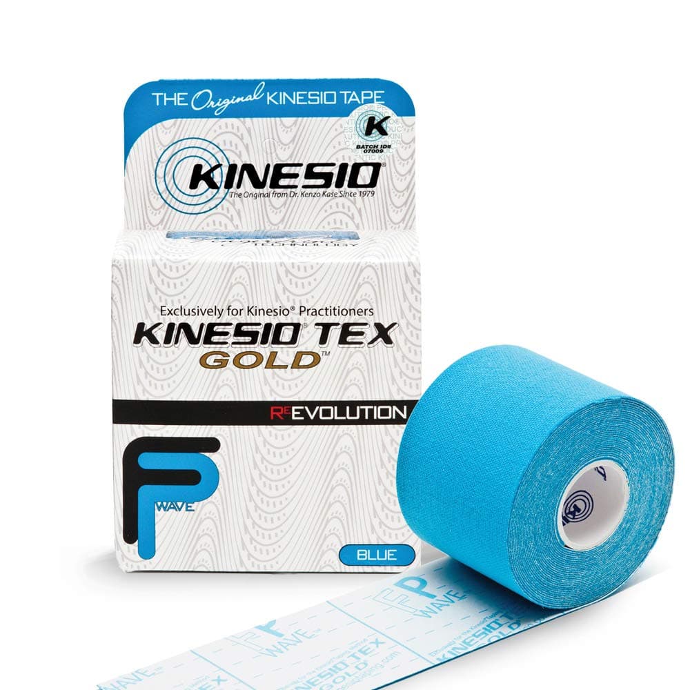 Kinesio Taping - Elastic Therapeutic Athletic Tape Tex Gold FP - Blue – 2 in. x 16.4 ft