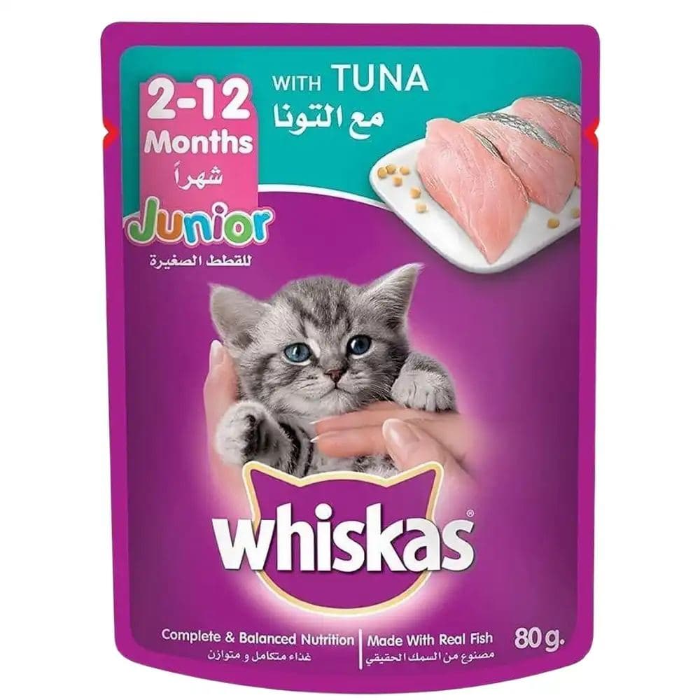 Whiskas Kitten Tuna In Jelly Cat Food Pouch- 80 gm