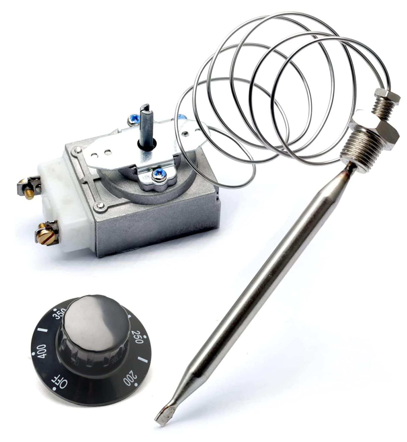 1175 Thermostat RX136 60125401 Thermostat for Fryer 14 Mpt Stuff Box Compatible with Pitco 60125401 fit for Royal Range 3113 Deep Fryer Thermostat 200400F