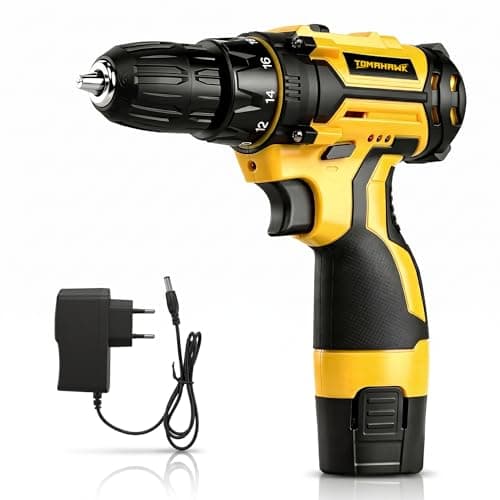 Tomahawk® DMS-600012V Cordless Drilling Machine for Home Use with 2 Speed settings & LED Light | 1 Battery, Compact & Lightweight | (Dual Speed)