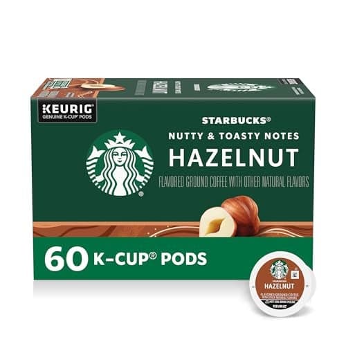 Starbucks KCup Coffee Pods Flavored Hot or Iced Coffee Hazelnut 60 Keurig Pods