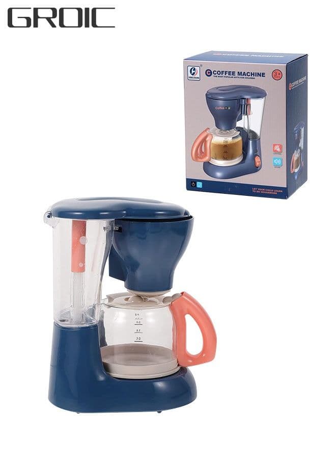 Coffee Maker Toy, Espresso Machine Playset,Pretend Play Dollhouse Kitchen Toy, Toy Coffee Machine for Kids
