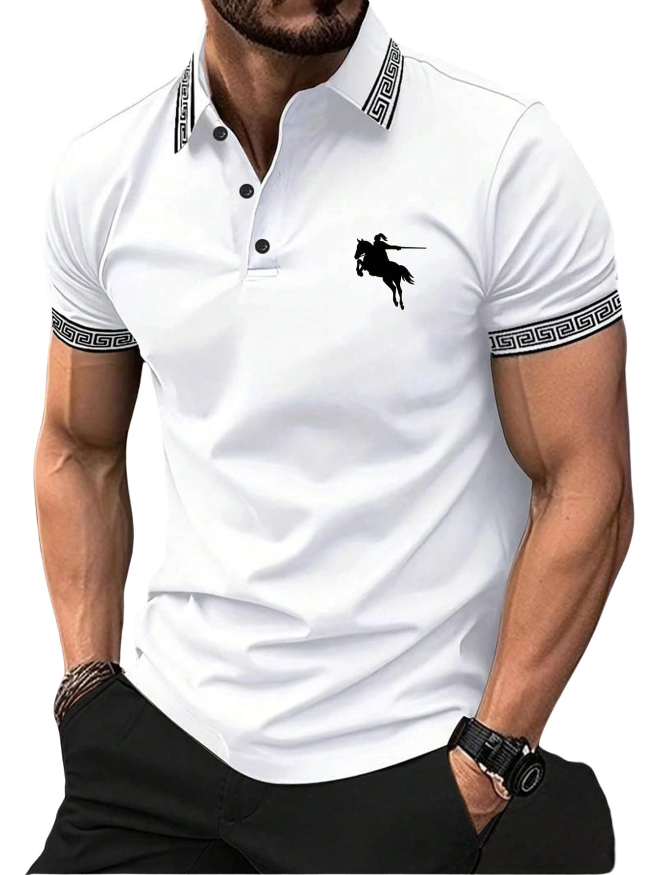 Lymio Men T-Shirt || T-Shirt for Men || Polo T Shirt (Polo-36-White-2XL)