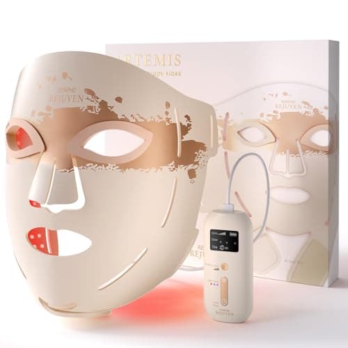 RENPHO 4D Red Light Therapy Mask for Face 2026 Birthday Gifts for Women Mom Wife 324 LEDs Full Face Coverage 3 Light Modes Cordless LED Red Light Therapy Face Mask for Home Use Travel