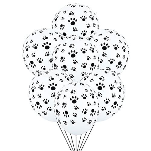 Atpata Funky Paw Print 10inch Latex Balloons for Pet Dog/Cat Birthday Party Decorations (15 pcs. Packet)