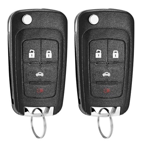 2 PCS Flip Keyless Entry Key Fob Replacement Remote Fits for Chevy Equinox Camaro 2010-2019 Malibu 2014-2016 Impala 2014-2019 Sonic 2012-2017 Cruze 2011-2016 GMC Terrain Buick Car Remote OHT01060512