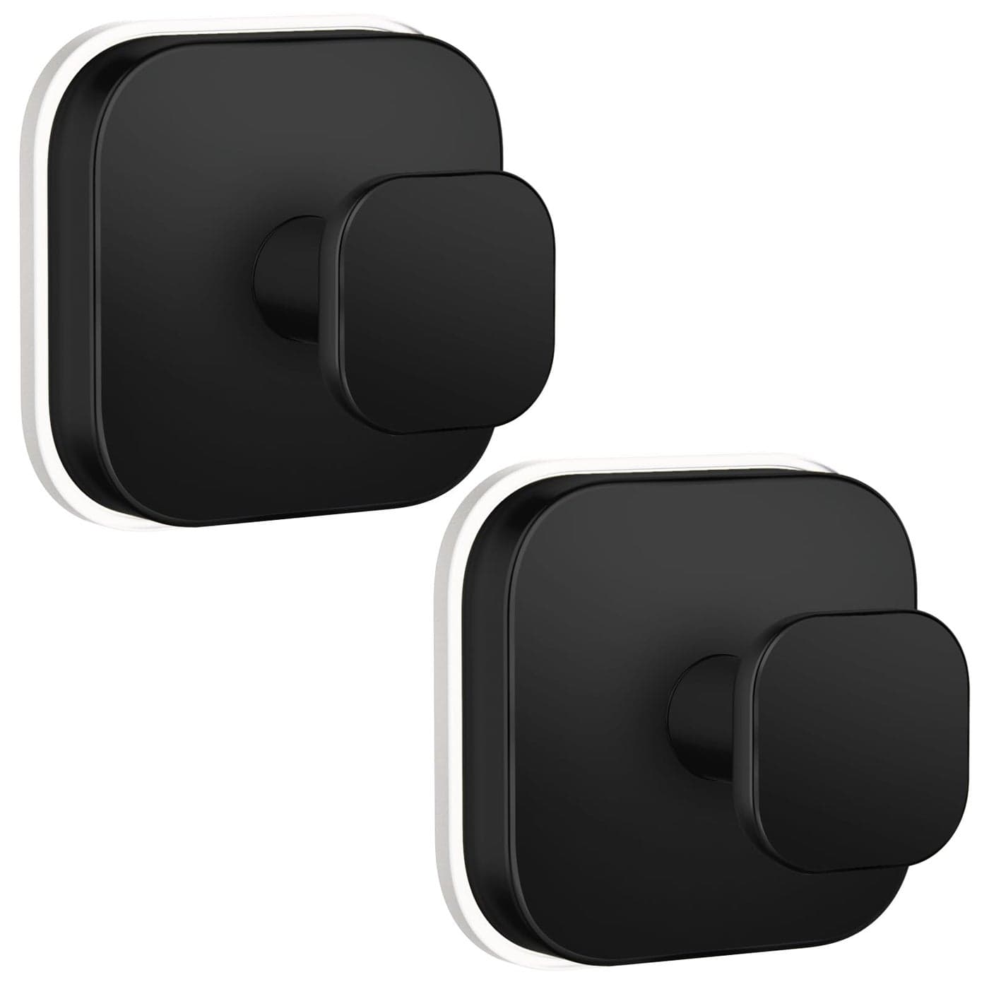BKV Suction Cup Hooks for ShowerHeavy Duty Shower Hooks for Bathroom WallGlass WindowsSmooth Doors to Hang TowelsRobesCoatReusable Suction Cup Wreath Hanger for Christmas WreathsBlack2 Pack