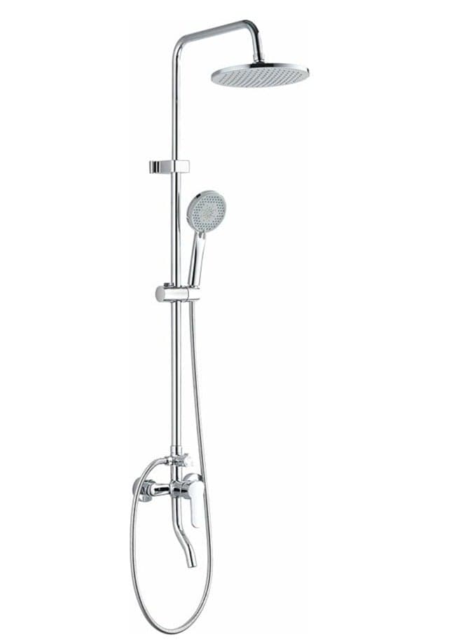 Stainless Steel Shower Wall Panel System | 5 Function Hand Shower Top Spray, Inner Tube and Shower Rod Shower System