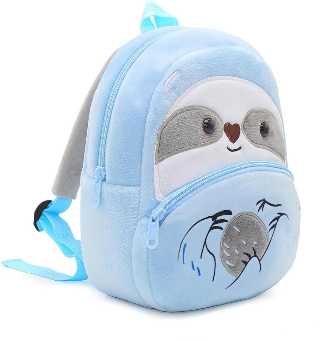 Frantic Kids Trendy Backpack Fabric, Adjustable Straps & Vibrant Designs (Skyblue_Lazy_Sloth_2026_B)