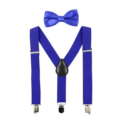 HANERDUN Kids Suspenders Bowtie Sets Adjustable Suspender Set for Boys and Girls