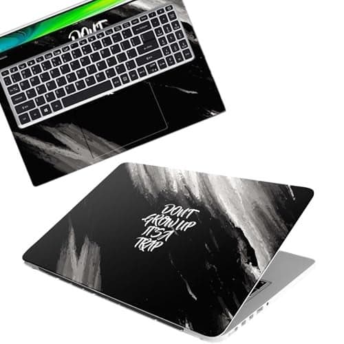 Galaxsia Don't Grow Up Full Body Vinyl Laptop Skin/Sticker/Cover Upto 15.6 Inches Laptops Laminated-Removable-HD Quality Compatible for Hp-Dell-Sony-Lenovo-Asus etc.(15x10 Inches)