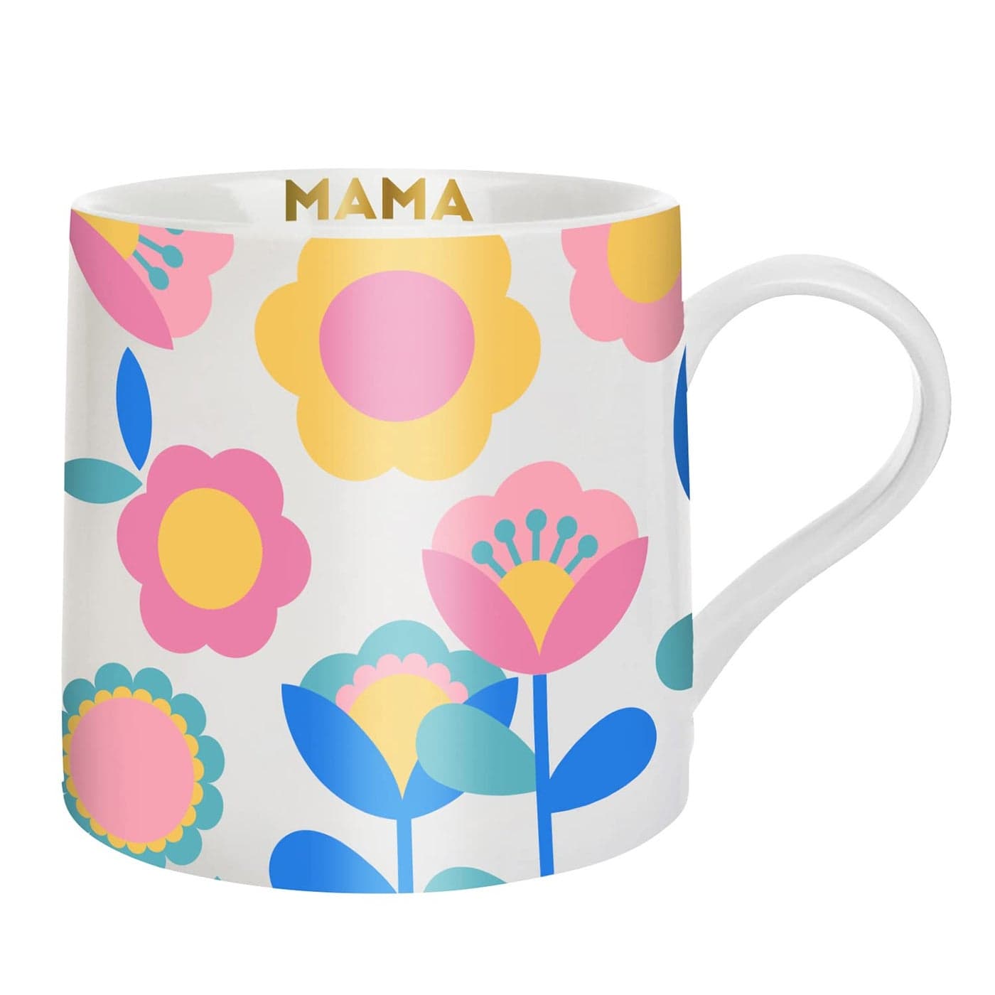Slant Collections Jumbo Coffee Cup Large Ceramic Mug 20Ounce Mama Tulip