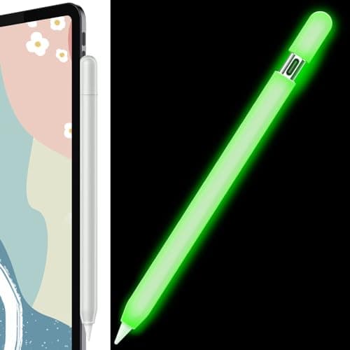 AhaStyle Silicone Case for Apple Pencil USBC 2023 Ultra Thin Proteative Cover Skin Apple Pencil Sleeve AntiSlip Grip Compatible with Apple Pencil USB C Glow Green
