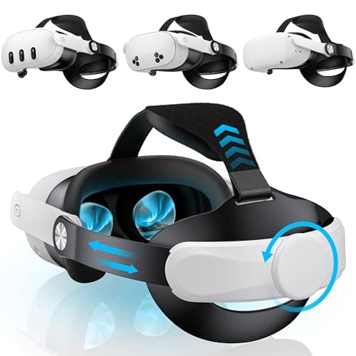 Kawaye for Meta Quest 3SQuest 2Quest 3 Head Strap Adjustable Halo Strap Replacement for Elite Strap VR Headset Strap Enhanced SupportComfort Reduce Facial Pressure