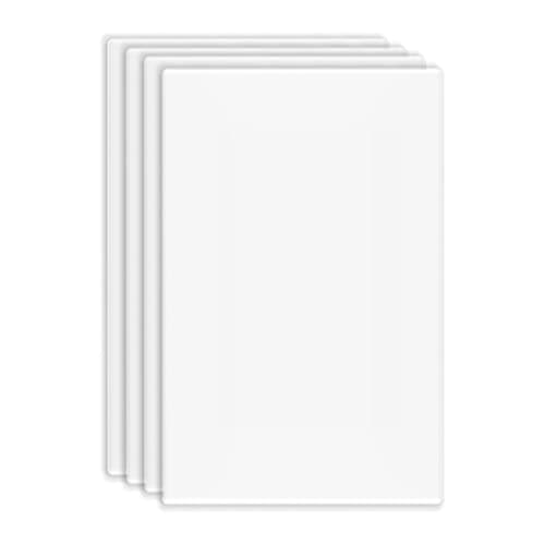 MLLIZH 1-Gang Screwless Decorative Wall Plates, stander-Size Unbreakable Thermoplastic Faceplate Cover for Decorator Receptacle Outlet Switch, White (4 Pack, Single Blank-White)