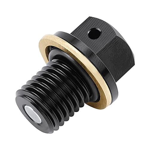 NICECNC Black M12 x 15 Magnetic Oil Drain Plug Bolt DirtStreet Bike Compatible with Yamaha WR400F YZ125 YZ250G R YZ426F TTR250 TTR90YZ250 YZ250X 201619 YZFR25 YZFR3 201518 MT25 MT03 201618