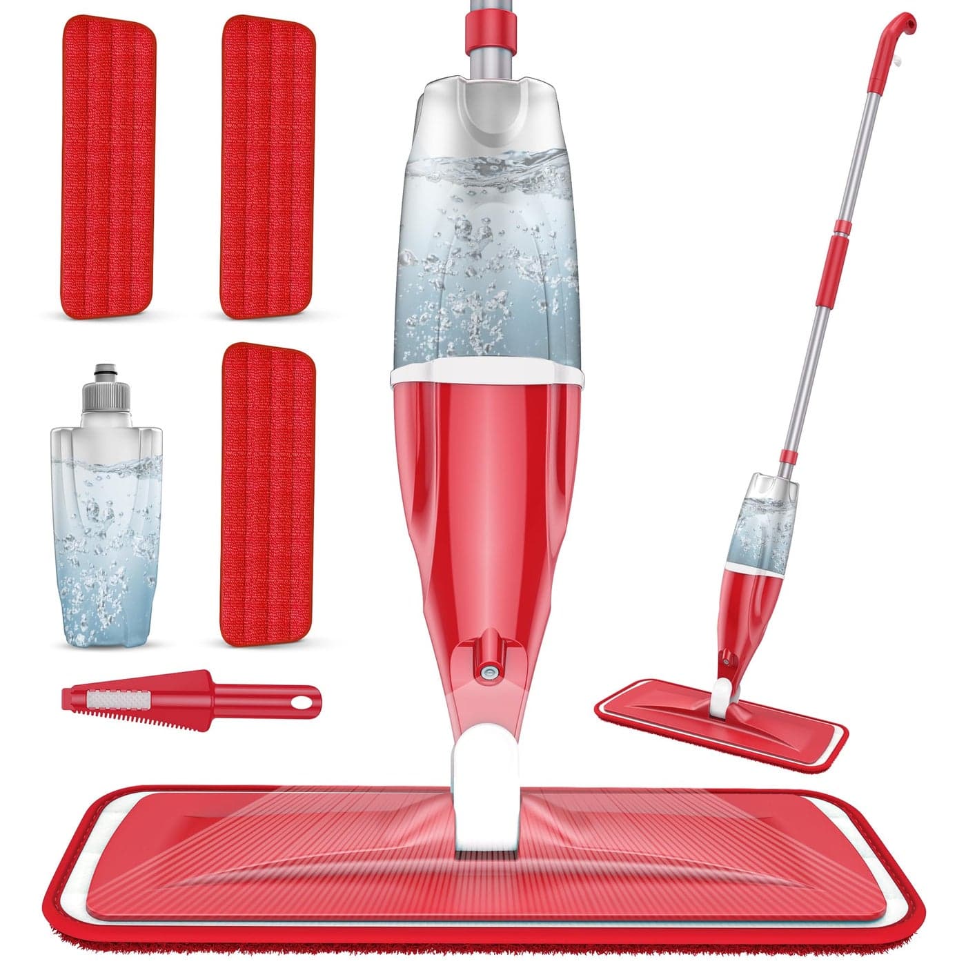 Spray Wet Mops for Hardwood Floor Cleaning EXEGO Microfiber Dry Dust with 3 Washable Pads for Swiffer PowerMop Flat Floor Mops with Sprayer for Wood Laminate Ceramic Tiles