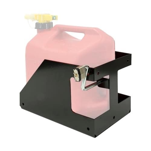 Buyers Products LT32 Locking Rack Gas Container Holder For Open & Closed Landscape Trailers, Made In The USA, Lawn Care Equipment, Secure Storage For Landscape Tools