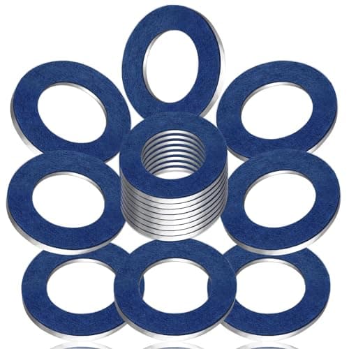 25-PCS 90430-12031 M12 Oil Drain Plug Gasket Washer Crush Seal - Premium Aluminum Crush Washer, Replaces OEM 90430-12031 for Toyota/Lexus/Scion Oil Pan Drain Plug Gasket