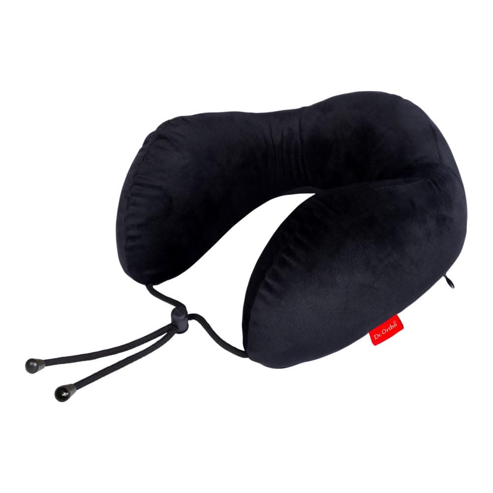 DrOrtho Premium Orthopaedic Travel Neck Rest Neck Pillow for Travel Travel Pillow for Neck Head Support Travel Neck Pillow for Chair Car Train Flight