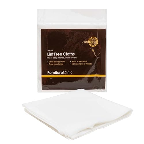 Furniture Clinic Lint Free Cotton Cloths EcoFriendly and Reusable MultiPurpose Application Rags for Furniture Home Office Oiling and Waxing Hypoallergenic QuickDrying 3 Pack