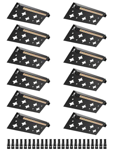 DOREIO 5W Retaining Wall Lights,7 inch LED Hardscape Lighting, Waterproof Low Voltage Landscape Lights,12V Step Lights Outdoor,3000K Soft White Patio Walls Stairs Lighting,12-Pack with Connectors