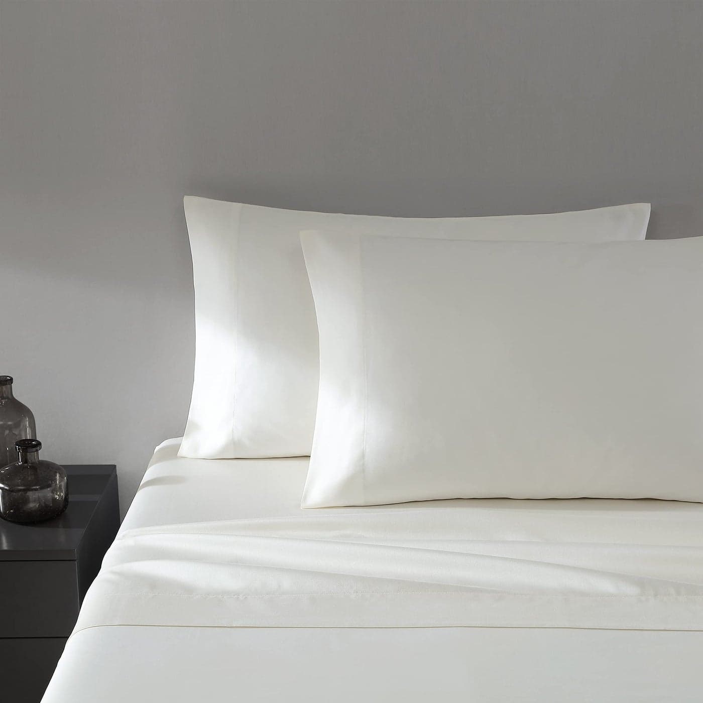 Vera Wang 4 pieces Queen Sheet Set Luxury Sateen Cotton Bedding 800 Thread Count Soft Smooth Home Decor Ivory Queen