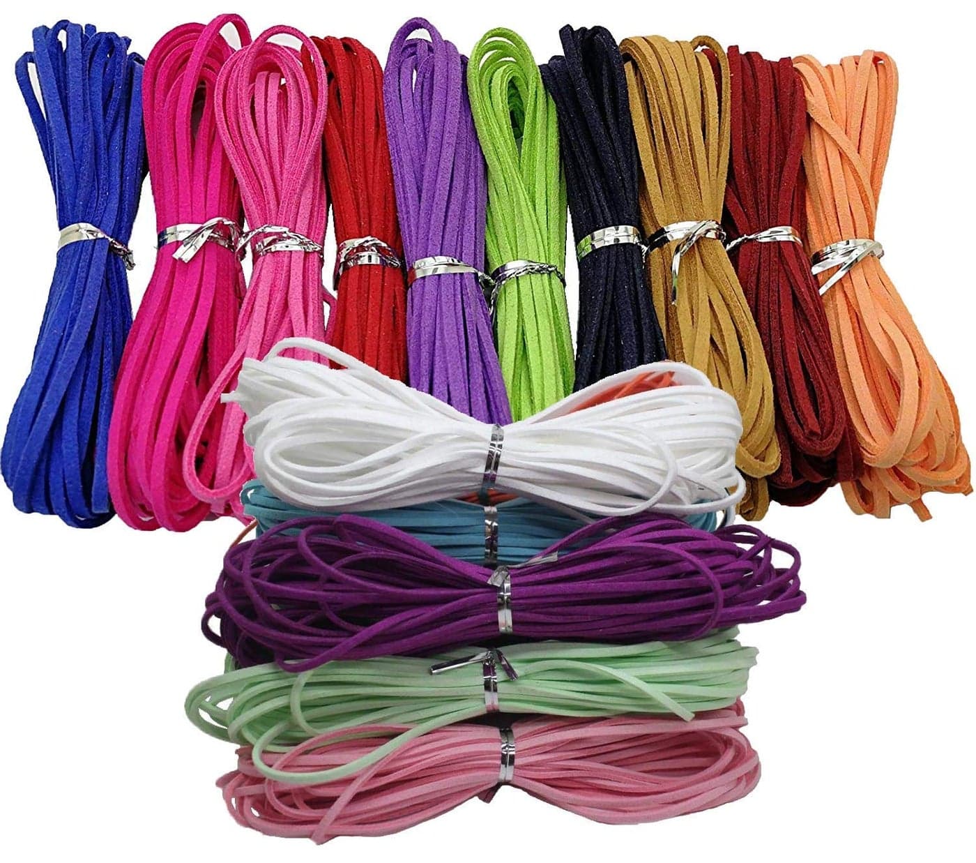 Diy Crafts Suede Cord Roll String Leather Lace Beading Thread Leather Cording for Jewelry Makings, Pack of 1 Roll No# 30 (Multicolor)