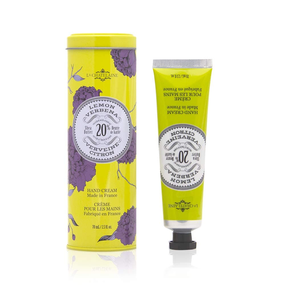 La Chatelaine Shea Butter Hand Cream Made in France Natural and Organic Ingredients 70ml 23 oz Gift Tin Lemon Verbena