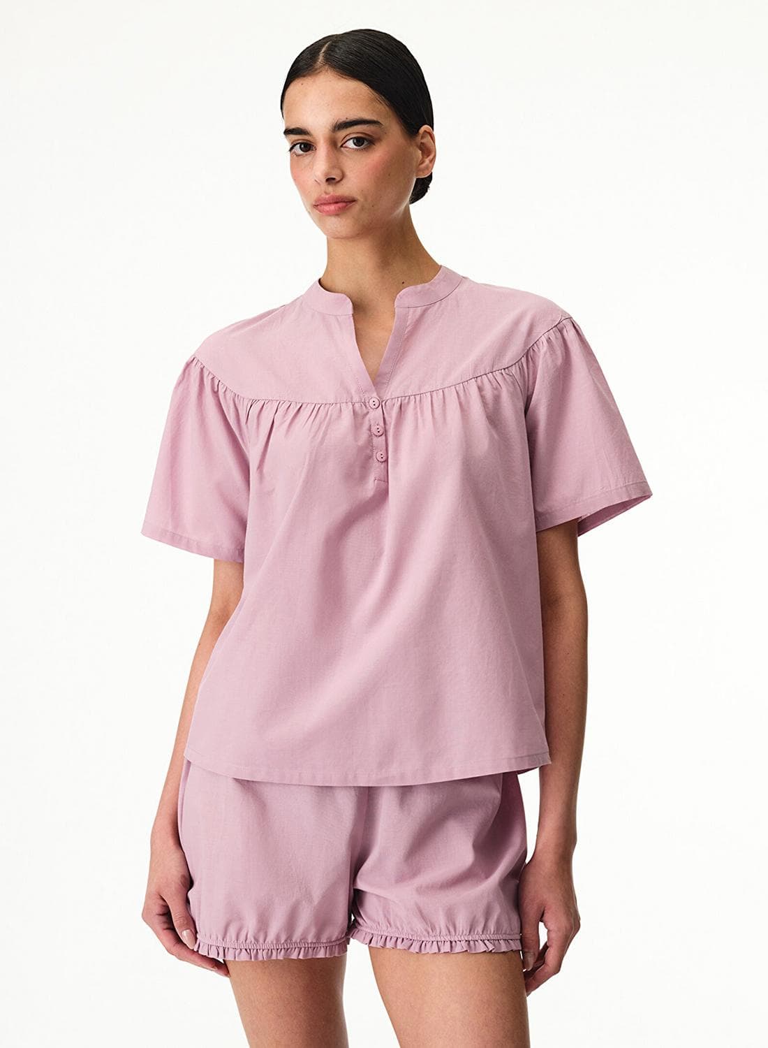 Penti Women's Cotton Lounge Petal Shorts Sleeve Tank & Shorts Set - Rose