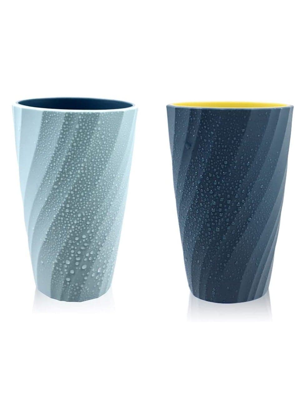 2 Pack Toothbrush Cup Soft and Durable Unbreakable Bathroom Tumbler Portable Household Wash Couples Mouthwash Holder