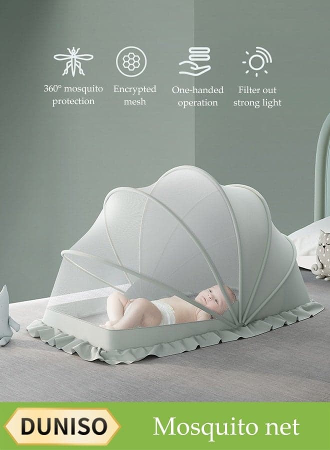 Foldable Baby Bed Mosquito Net, Universal Mosquito Cover For Baby Bed, Bottomless Mosquito Net Portable Insect-Proof Baby Yurt, Safe And Easy To Use, Suitable For Children Aged 0-3 Years Old, Suitable For Baby Bed, Carpet, Crawling Mat