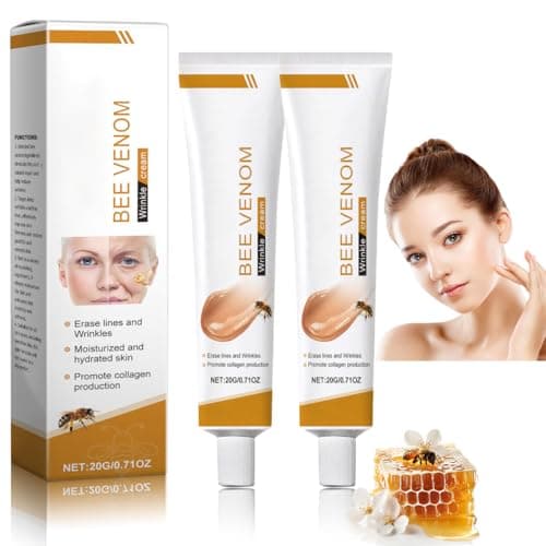 Bee Venom Moisturiser Cream Wrinkle Removal Firming AntiAging EyeFace Bee Venom Skin Treatment Cream Natural And NonIrritating Lifting Recovery For All Skin Type 2 Packs 20g