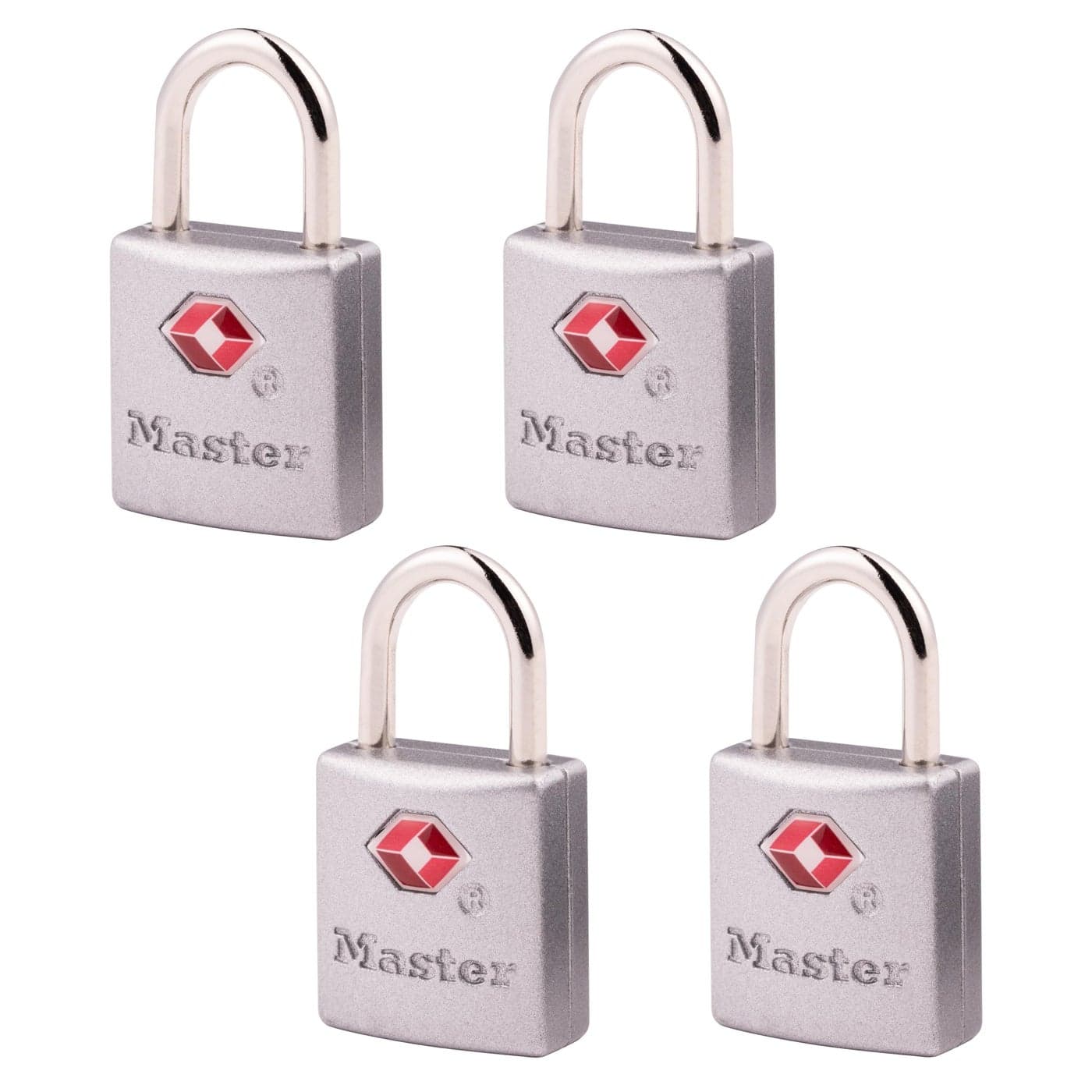 Master Lock Brass TSA Locks for Luggage with Key TSA Approved Keyed Padlock for Backpacks Suitcases and Luggage Zipper Lock 4 Pack 4683Q