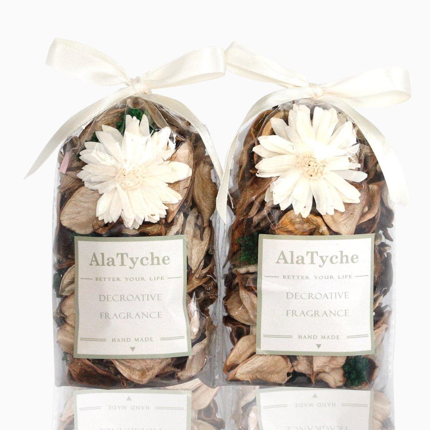 AlaTyche Potpourri BagsVanilla Scented Potpourri Bowl FillersDried FlowersHome Fragrance Sachet of Petal Vase Decor White CaramelMini