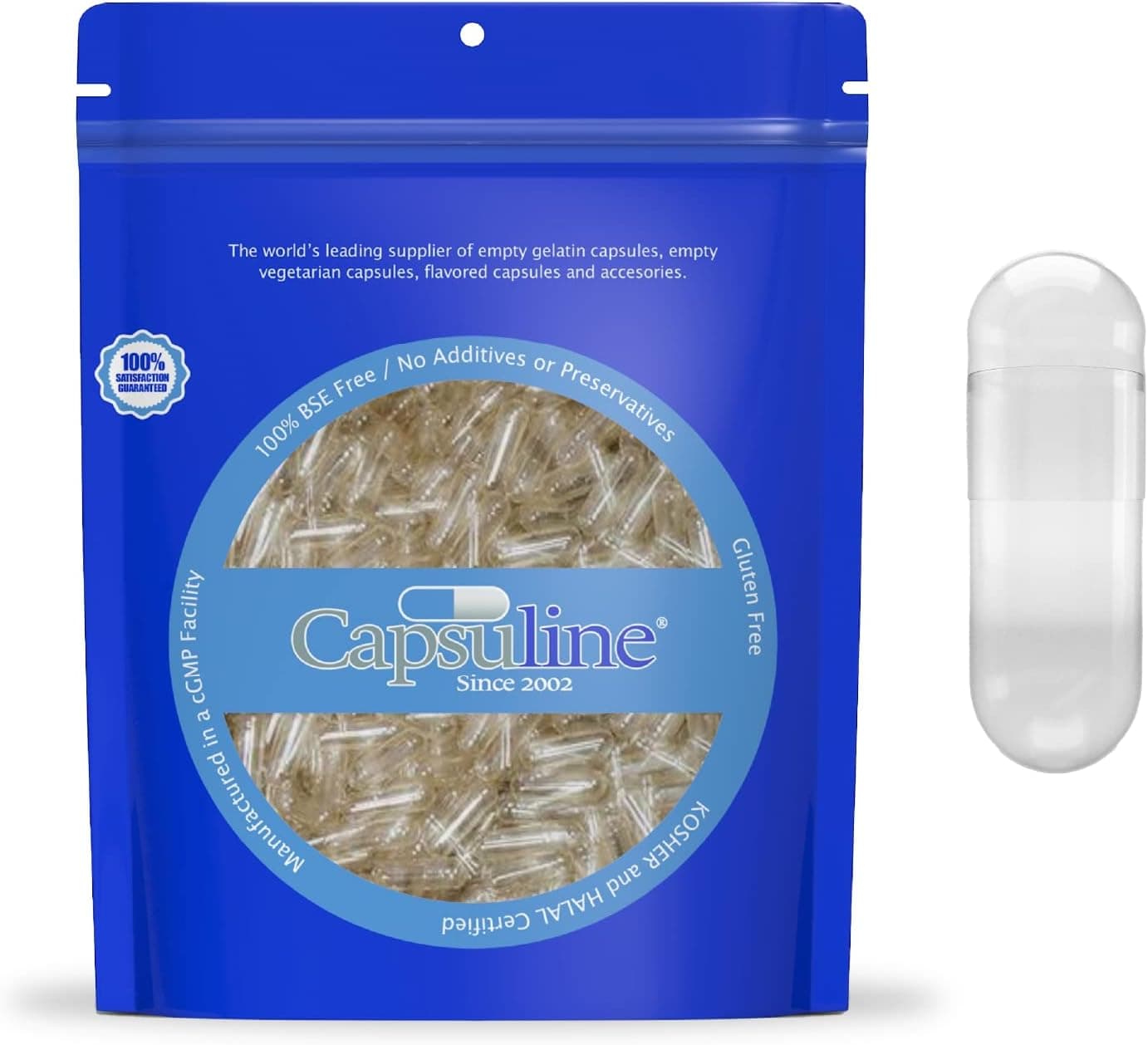 Clear Empty Gelatin Capsules 5000 Count for DIY