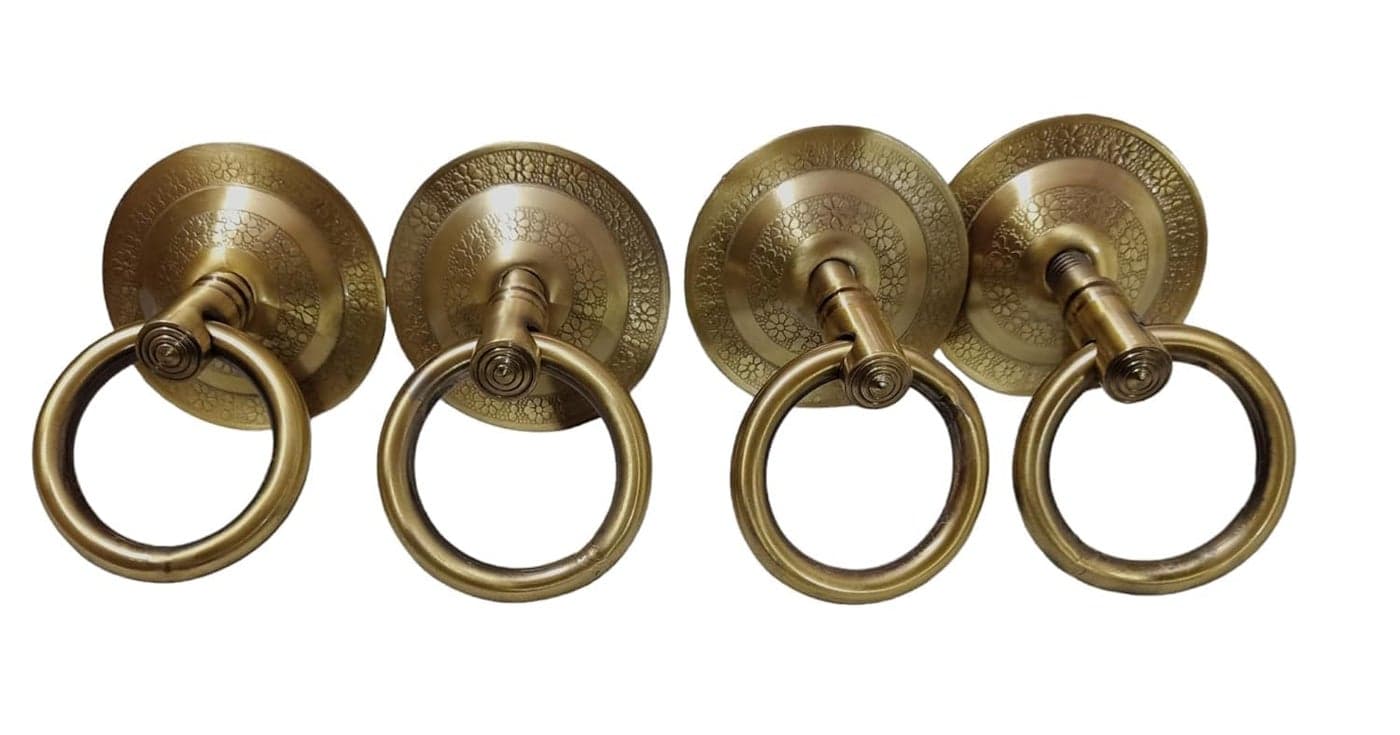 Kriya Home Decor Heavy Duty Bottom KADA with Antique Brass Finish Superior HIGrade Quality Life TIME WARRENTY KADA Patio Swing Hammock Swing16MM Rod with Weight Capacity of 800KG Pack of 4PCS