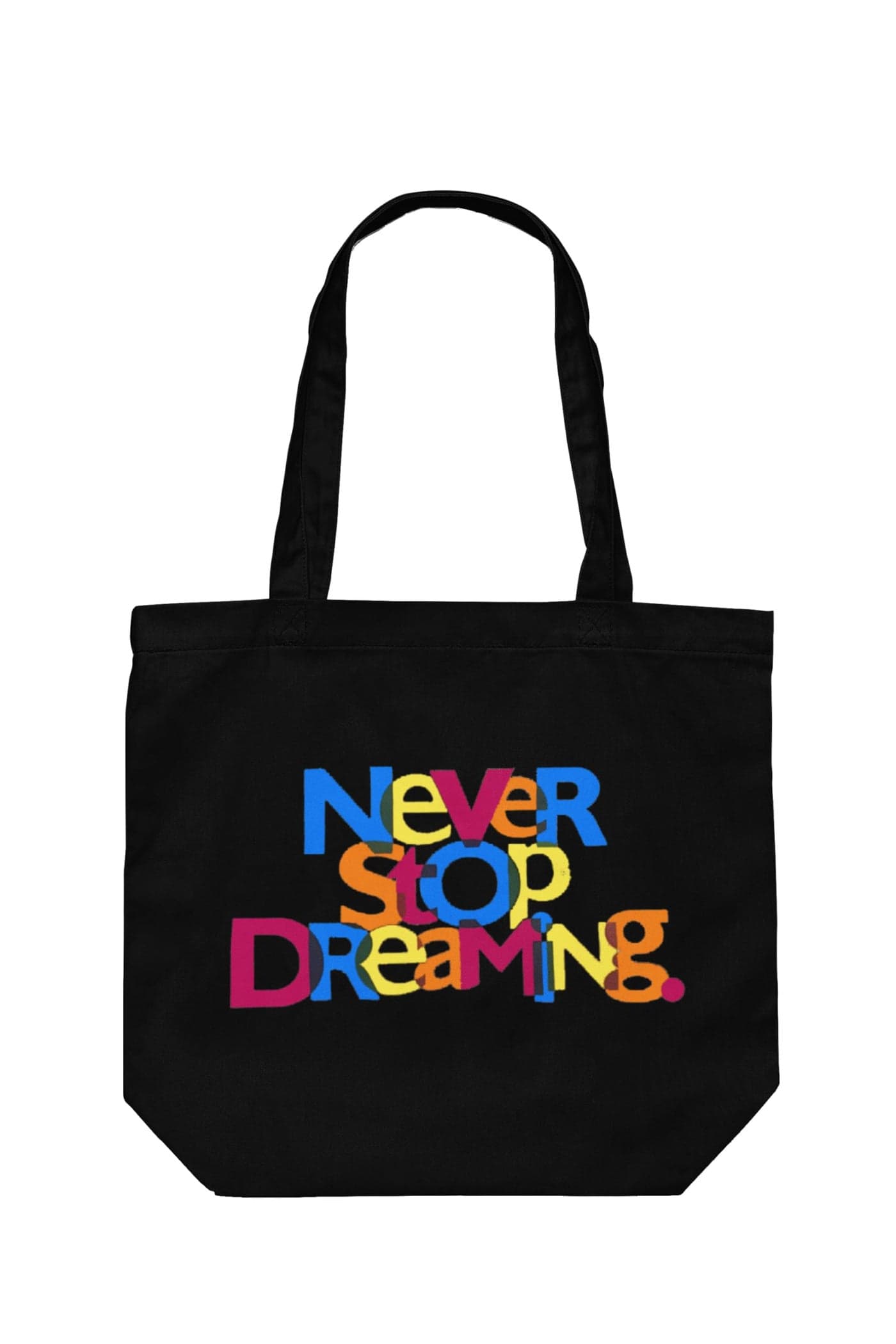 ECOEK Canvas Tote Bag for Women with Zipper and Pocket, Stylish Cotton Handbags for College, Aesthetic Tote Bag for Office, Shopping, Travel, Beach & Daily use(Never Stop)