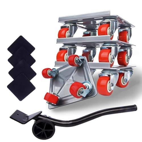 Furniture Dolly Sliders Furniture Movers with 360 Rotation Wheels Furniture Lifter Tool Set Upgraded Carbon Steel Panel Dolly Suitable for Moving Heavy Furniture Appliances Cabinet Fridge