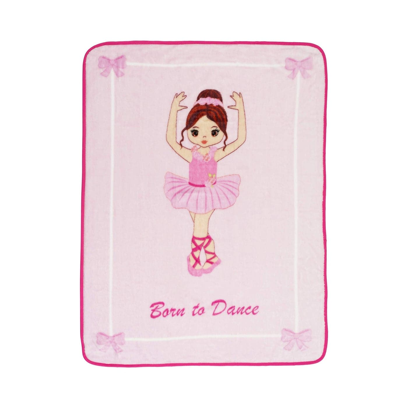 EVERYDAY KIDS Toddler Throw Blanket 30 by 40 Ballerina Born to Dance Super Soft Plush Warm and Comfortable