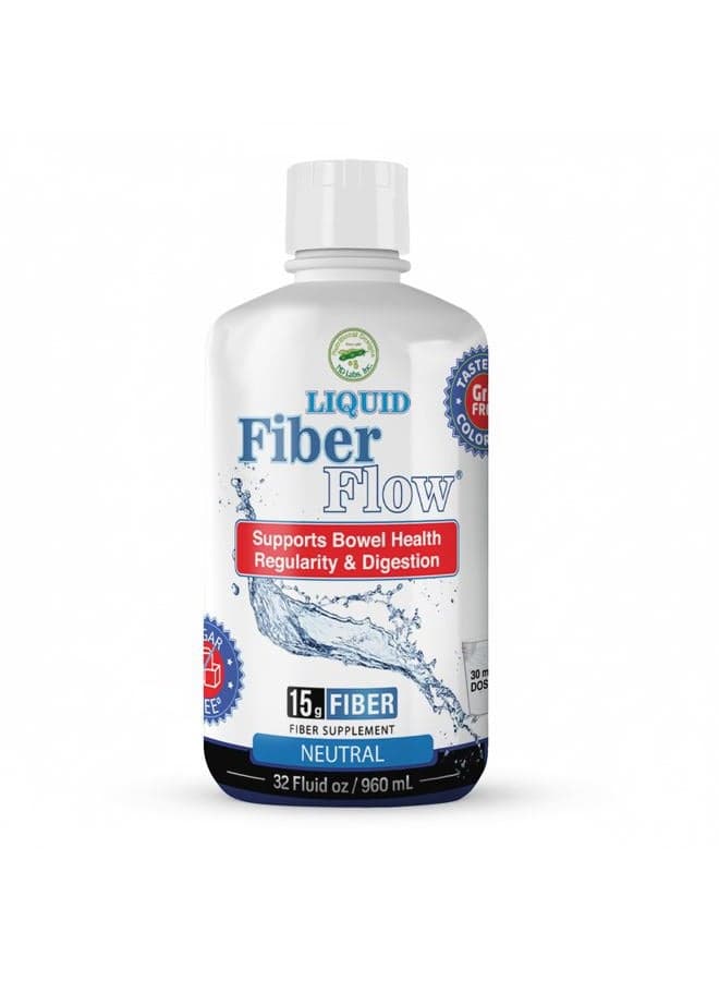 ND Labs, INC Since 1986 Sugar-Free Prebiotic Liquid Fiber Supplement for Kids, Fiber Drink Mix, Natural Bowel Regularity Drink for Healthy Intestinal Balance, 32 Oz