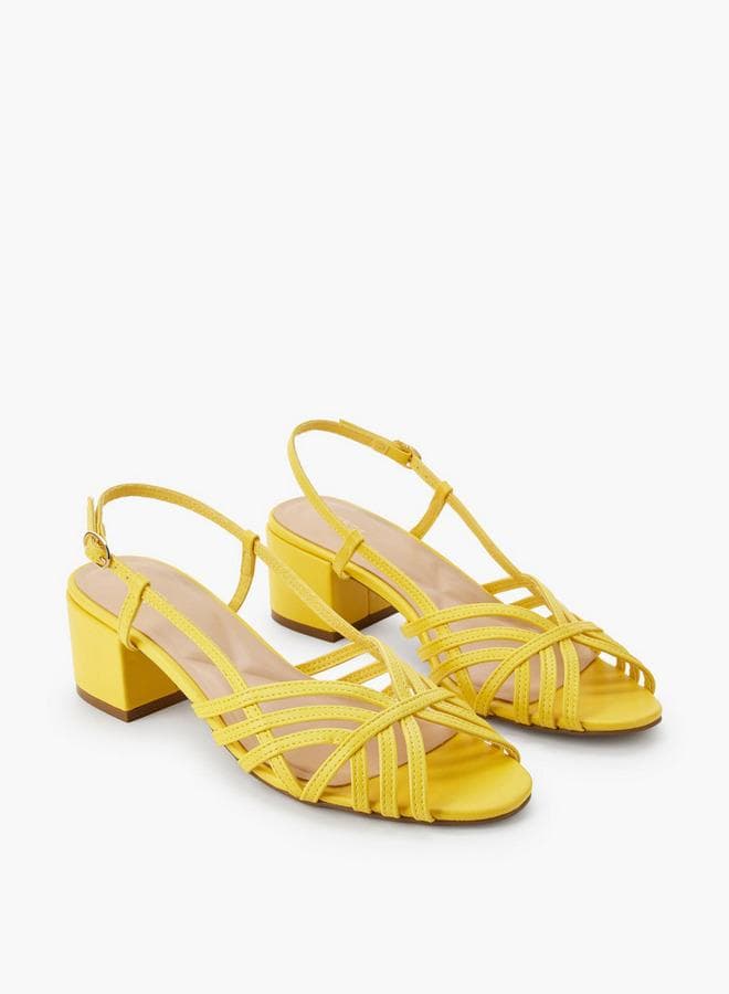 Women Block Heel Backstrap Sandals