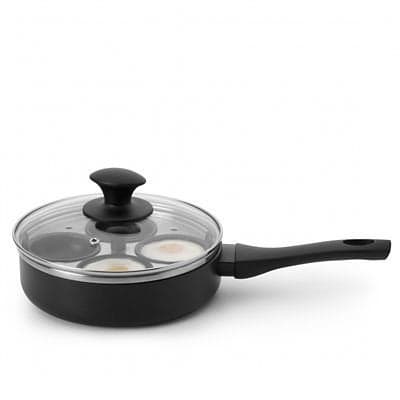 lakeland InductionSafe 20cm Egg Poaching Frying Pan Removable NonStick Cups for Omelettes