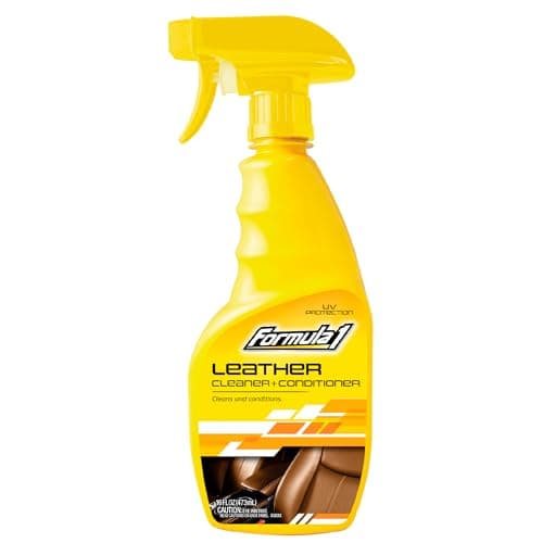 Formula 1 Leather Cleaner and Conditioner Spray with Natural Oils for Car Interior Shoes Auto Upholstery Cleaner to Restore Shine Protect16oz