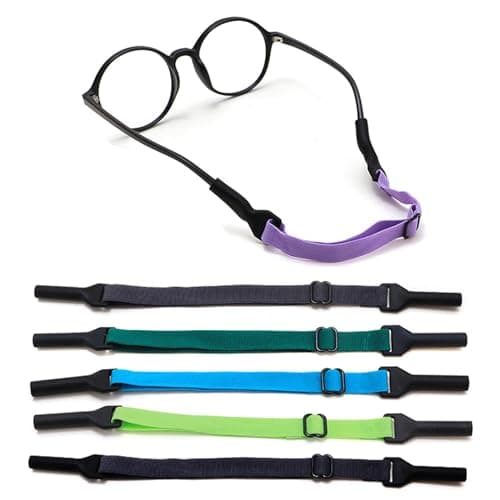 UPIONIC Adjustable Glasses Strap, No Tail Spectacle Straps, Kid's Eyewear Holder Strap, Sport Sunglasses Eyewear retainer For Boy And Girl (Multiple Colors 1,5Pcs)