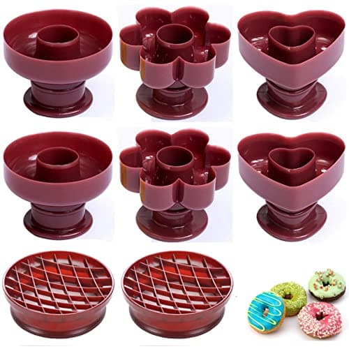 DDlife 8 Pcs Donut Maker Cutter Doughnut MoldsDIY Donut MoldDonut CutterBiscuit Stamp Cake MouldFondant Cake Bread Dessert Bakery MouldHome Kitchen DIY Baking Tool